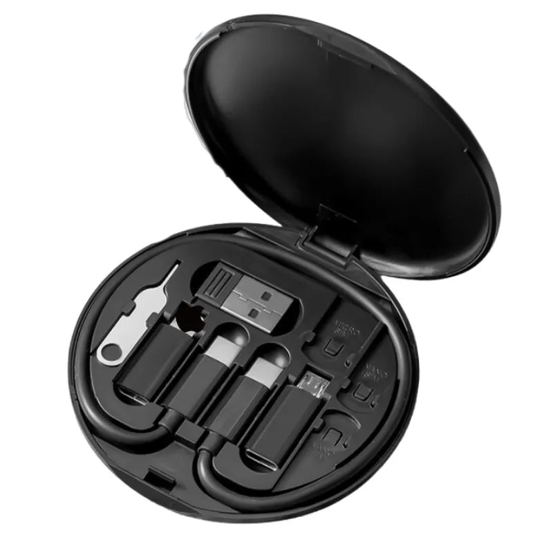 MVQF New Portable Multifunctional Data Cable Kit Digital Organizer 60w Fast Charging Cable 5-In-1 3-In-1 Type C To C Adapter Set