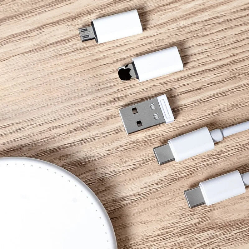 MVQF New Portable Multifunctional Data Cable Kit Digital Organizer 60w Fast Charging Cable 5-In-1 3-In-1 Type C To C Adapter Set