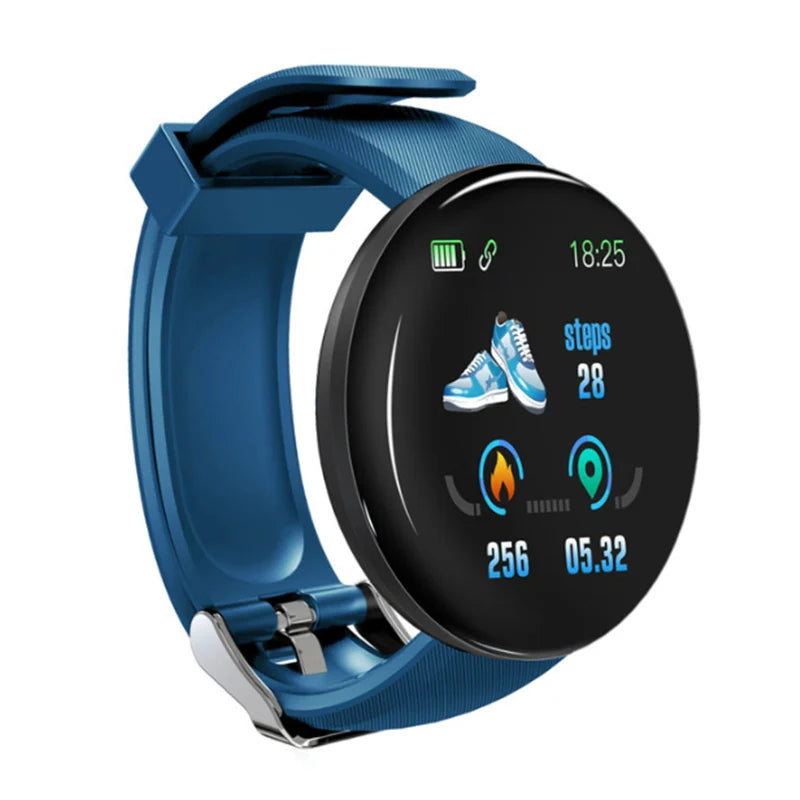 D18 Smart Watch Heart Rate Monitor Men's Women's Smartwatch Round Fitness Digital Watches for Men Women Band Bracelet PK D20 Y68