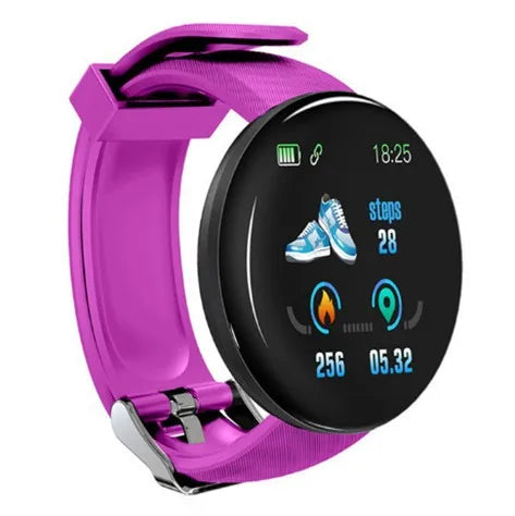 D18 Smart Watch Heart Rate Monitor Men's Women's Smartwatch Round Fitness Digital Watches for Men Women Band Bracelet PK D20 Y68