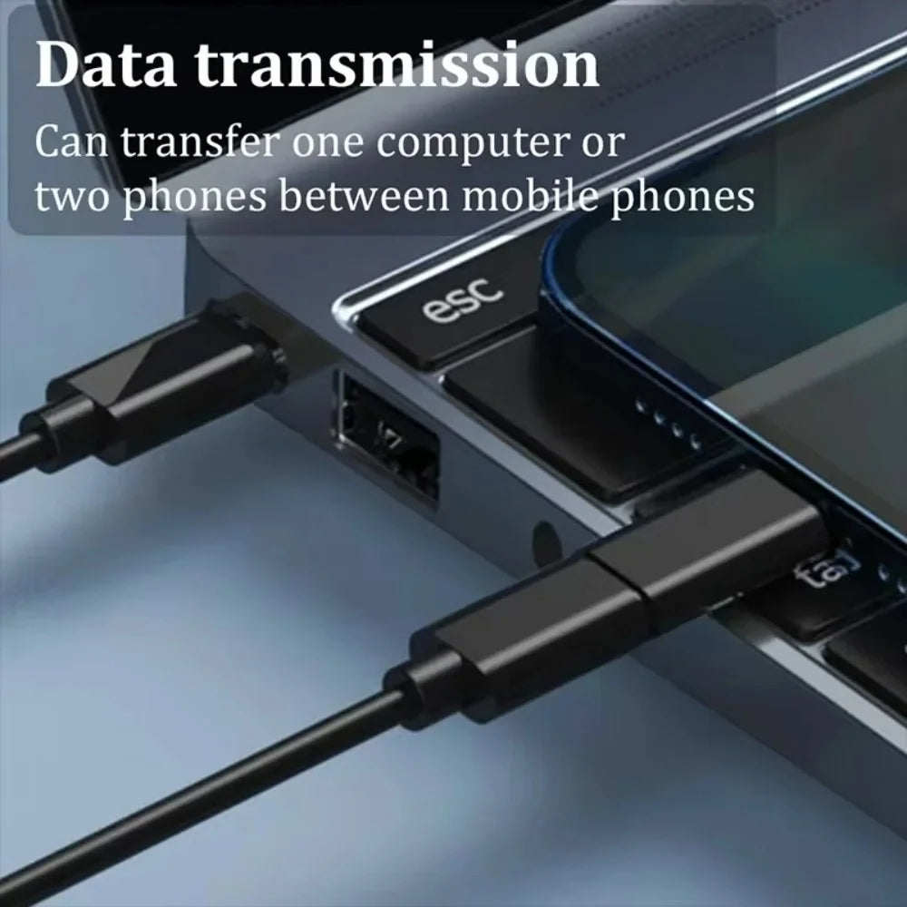 60W Multi Type-C To USB C To Micro USB To Lighting Fast Charging Phone Cable Kit for IPhone 16 15 14 Pro Data Cable Storage Box