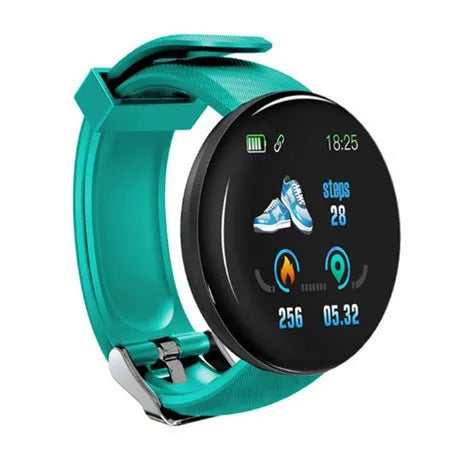 D18 Smart Watch Heart Rate Monitor Men's Women's Smartwatch Round Fitness Digital Watches for Men Women Band Bracelet PK D20 Y68